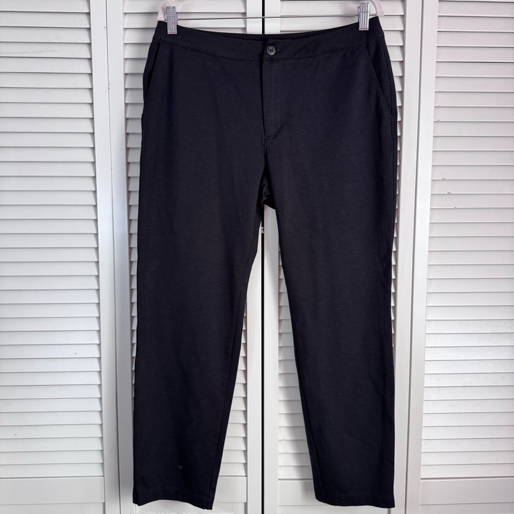 American Giant Women’s Straight Leg Black Pants Stretchy Cozy Size 14